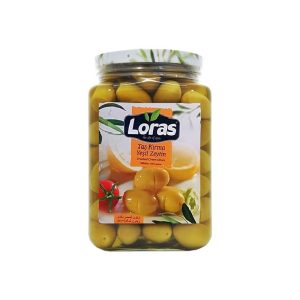 زیتون سبز شکسته Loras وزن 1650 گرم