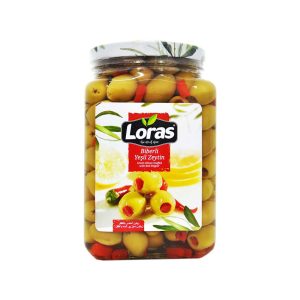 زیتون فلفلی Loras وزن 1500 گرم
