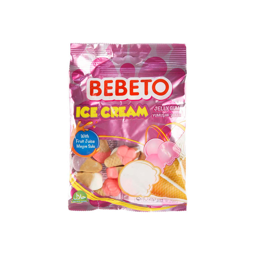 8690146123637 پاستیل بستنی قیفی ببتو وزن 80 گرم