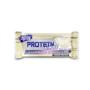 پروتیین بار کرانچی شکلات سفید ماسل استیشن وزن 40 گرم