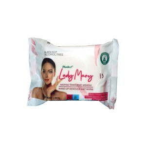 دستمال مرطوب نامبر وان آرايش پاک کن ليدی ماری بسته 25 عددی