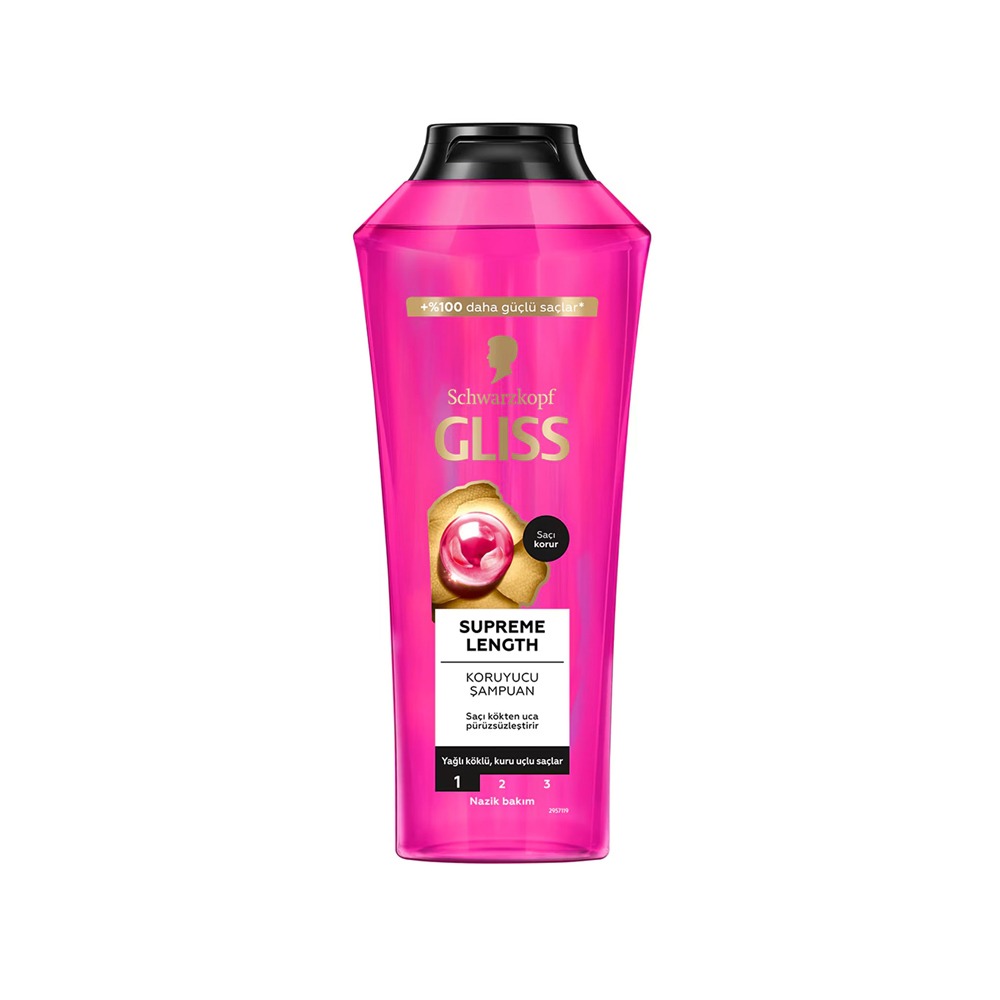 8690572813515 شامپو گلیس مناسب پوست سر چرب با ساقه مو خشک حجم 500 میلی لیتر
