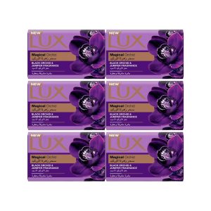 صابون لوکس مدل black orchids and juniper بسته 6 عددی