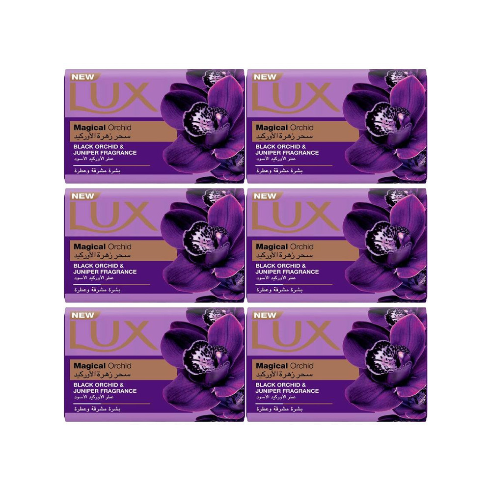 6281006584679 صابون لوکس مدل black orchids and juniper بسته 6 عددی