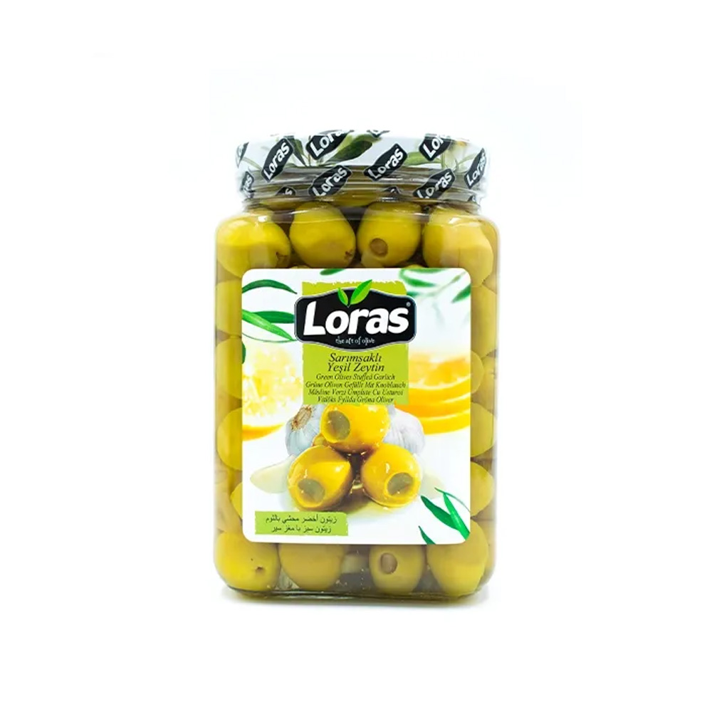 8698686921331 زیتون سبز بی هسته لوراس وزن 1500 گرم