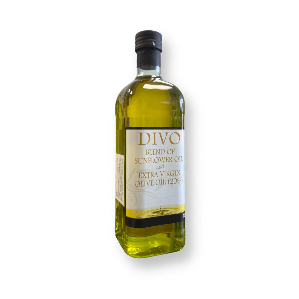 8004123017428 روغن زيتون با آفتاب گردان پخت و پز ديوو شيشه حجم 1 لیتر