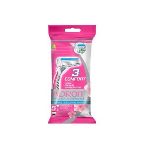 تیغ اصلاح سه لبه زنانه ادرویت بسته 5 عددی