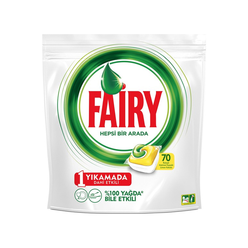 8001090507440 قرص ماشین ظرفشویی فیری رایحه لیمو بسته 70 عددی